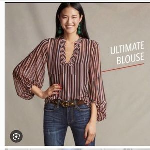 CAbi The Ultimate Sheer Blouse Size S